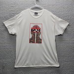HOCKEY Nerves Men's White Streetwear Skate Eyes without a Face Shirt Size XL